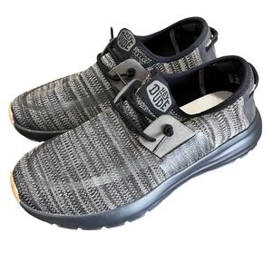 Hey Dude Sirocco Neutrals Loafers Slip On‎ Knit Grey Black Women's 11